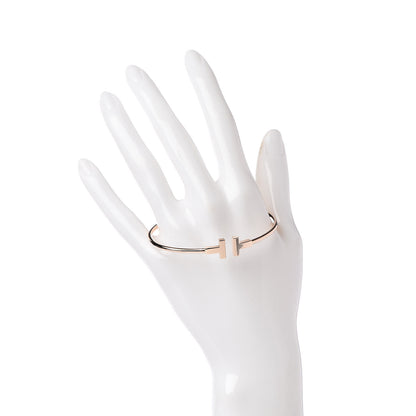 Tiffany 18K Rose Gold T Wire Bracelet 2 of 5