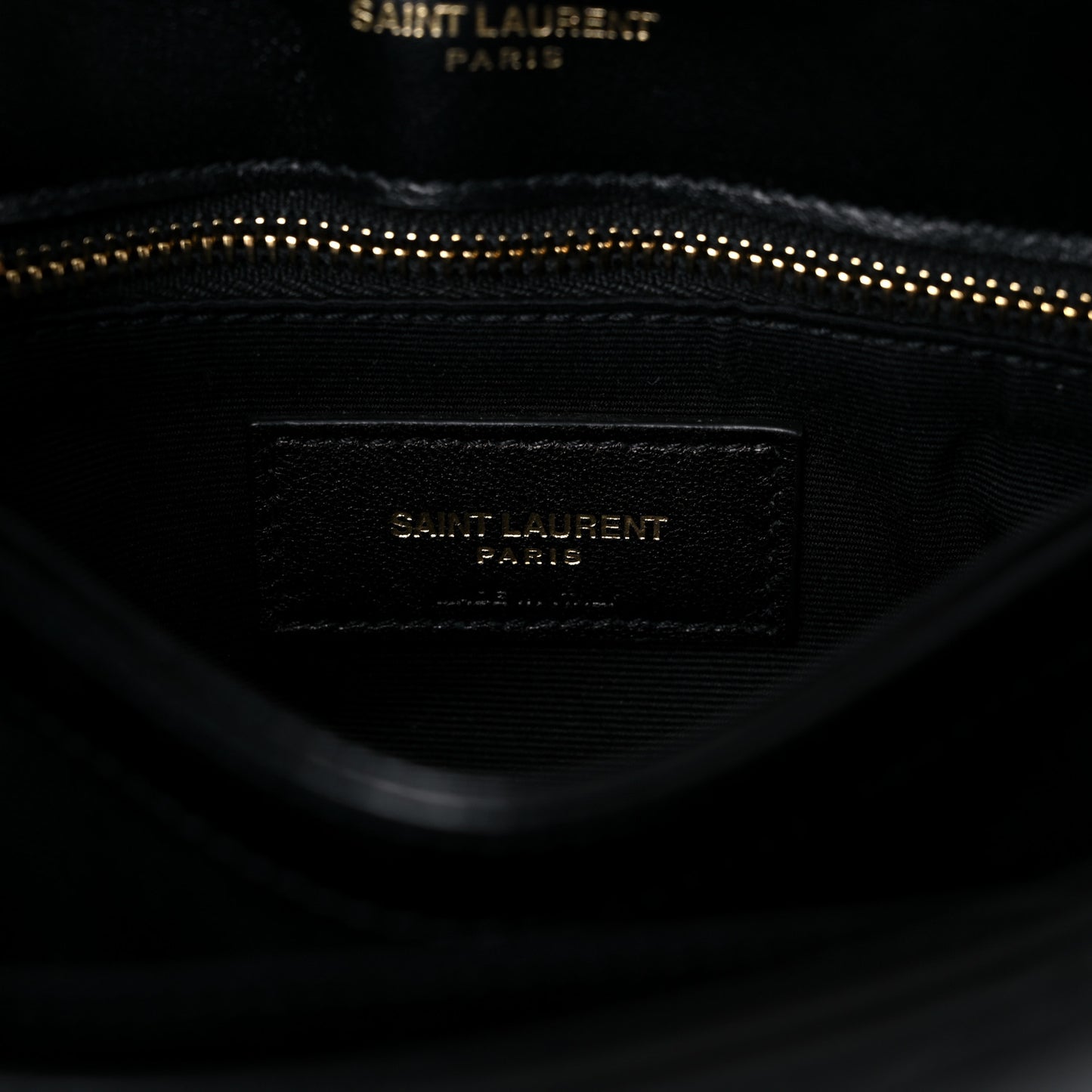 Calfskin Y Quilted Monogram Toy Loulou Crossbody Bag Black