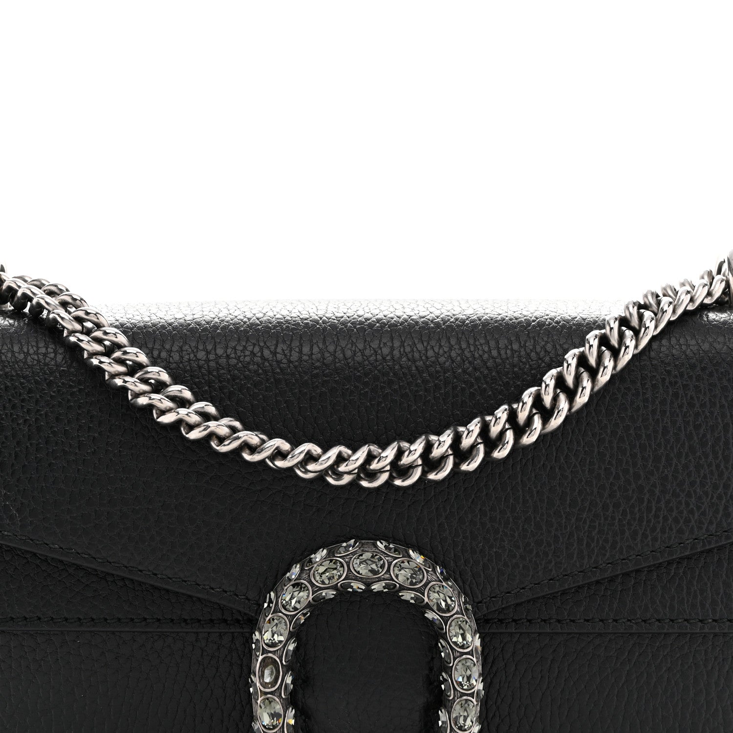 Gucci Pebbled Calfskin Small Dionysus Shoulder Bag Black 9 of 14
