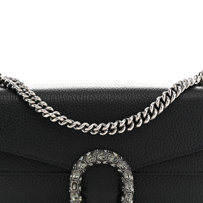 Gucci Pebbled Calfskin Small Dionysus Shoulder Bag Black 9 of 14