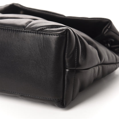 Saint Laurent Lambskin Quilted Small Loulou Puffer Monogram Chain Satchel Black 7 of 12