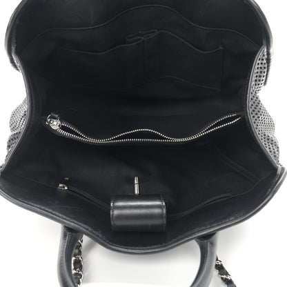 Chanel Calfskin Perforated Up In The Air Tote Black 5 of 13