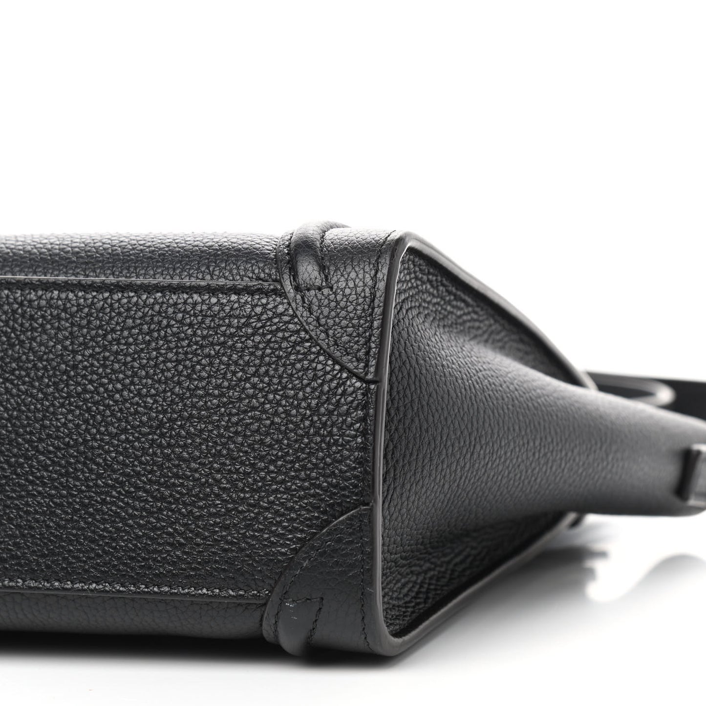 Drummed Calfskin Nano Luggage Black