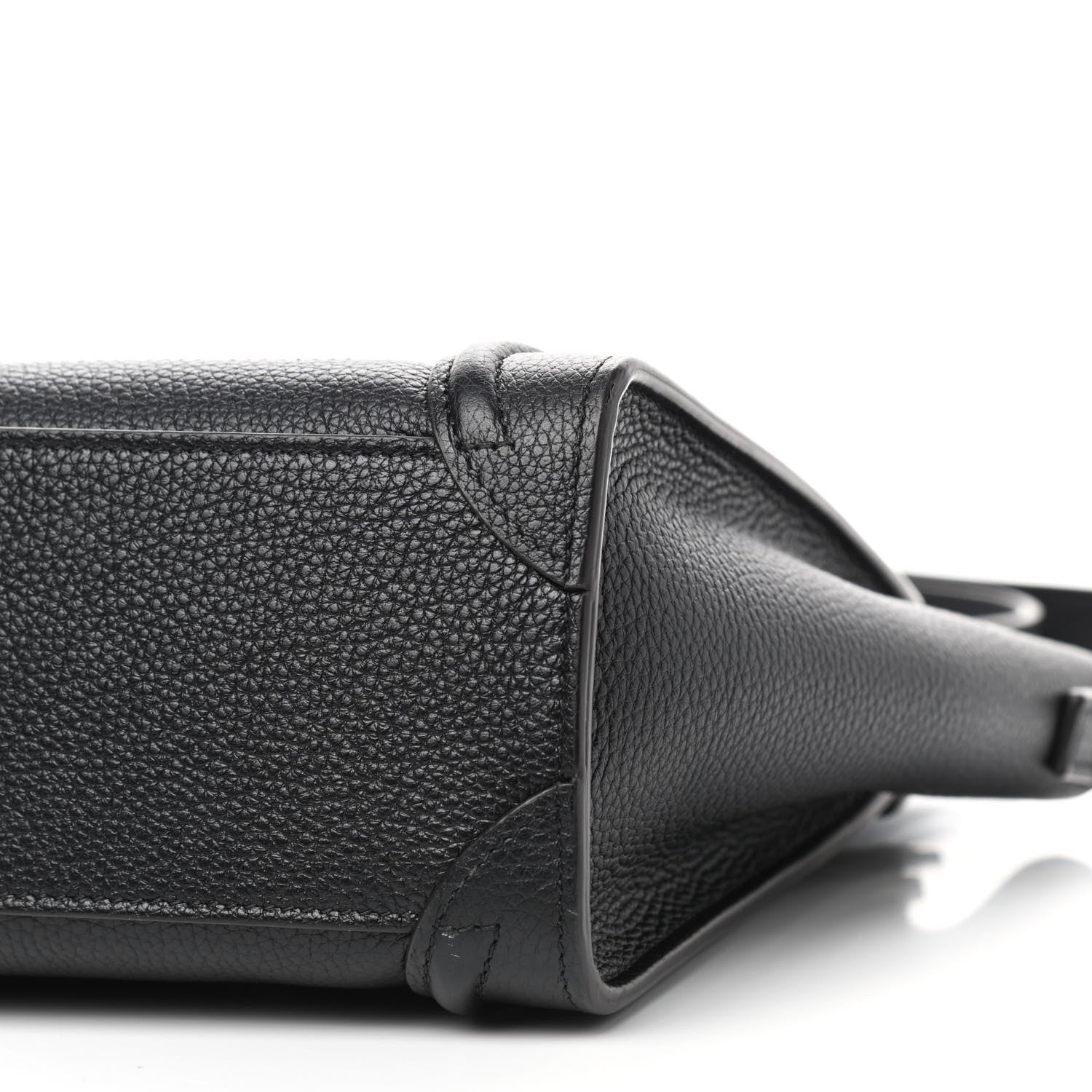 Celine Drummed Calfskin Nano Luggage Black 5 of 9