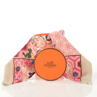 Hermes Silk Collections Imperiales Twilly Beige Rose Vert 3 of 6