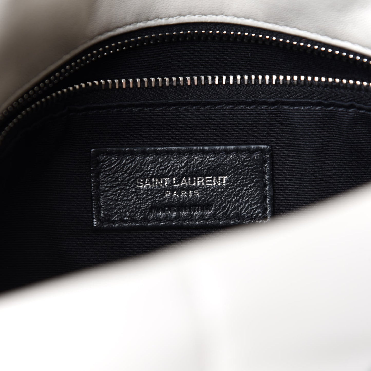 Lambskin Quilted Small Loulou Puffer Monogram Chain Satchel Blanc Vintage