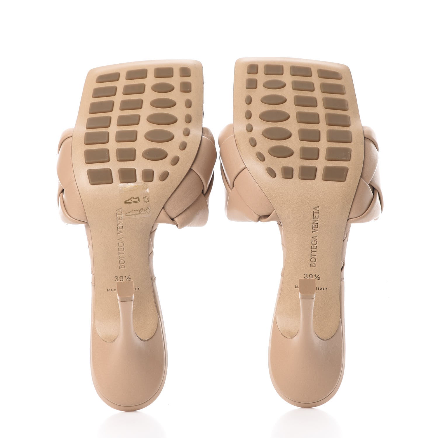 Bottega Veneta Nappa Maxi Intrecciato Lido Mule Sandals 39.5 Cipria 6 of 10