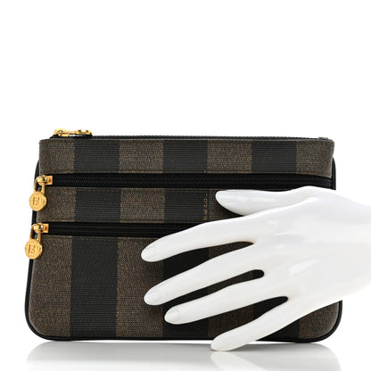 Fendi Pequin Zip Clutch Tobacco 2 of 13