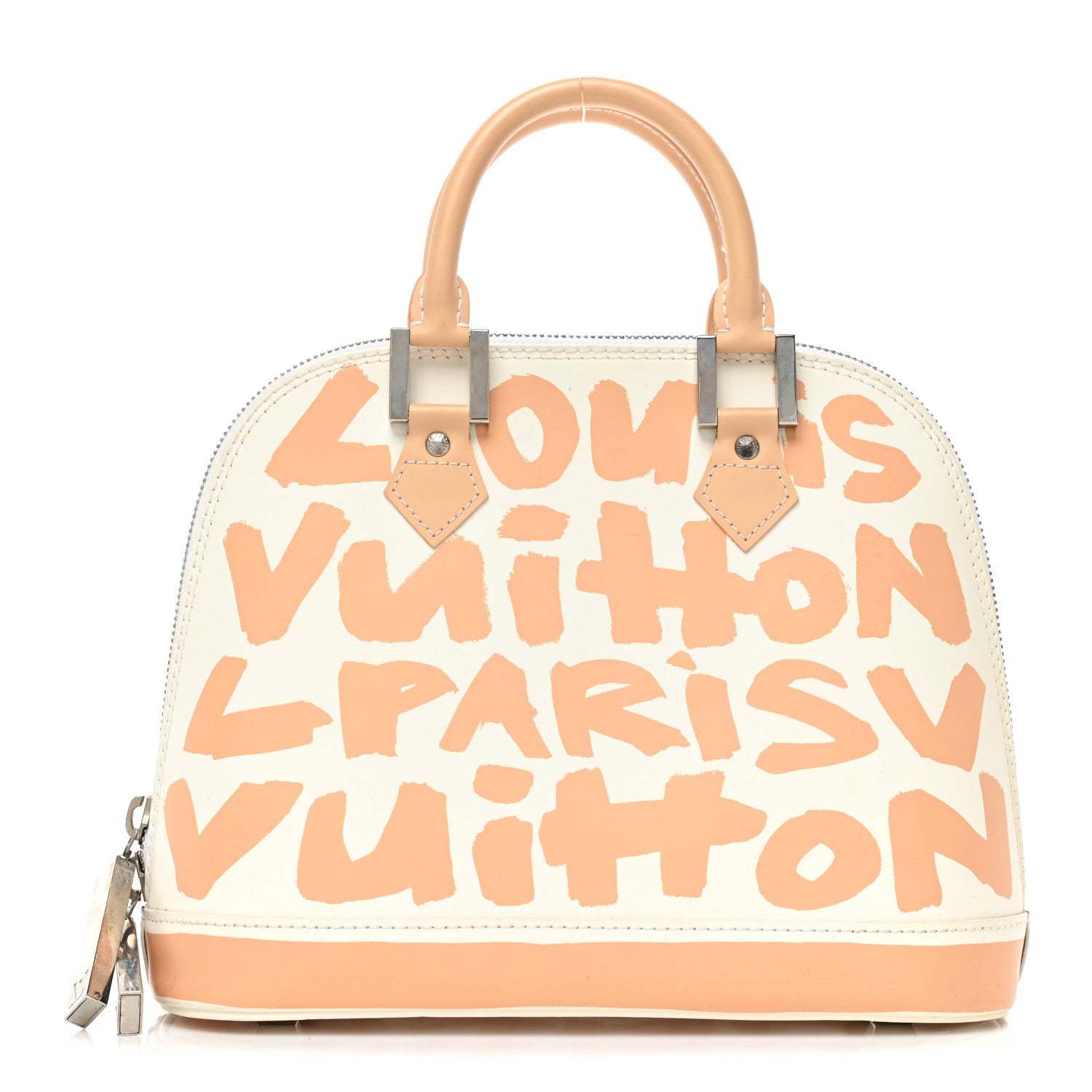 LOUIS VUITTON Graffiti Alma size MM in Peach by fashionphile