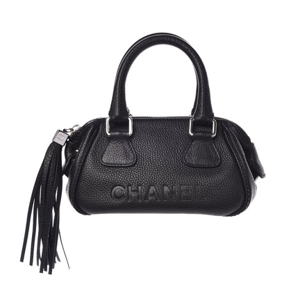 Chanel Calfskin Small Tassel Satchel Black 1 of 7
