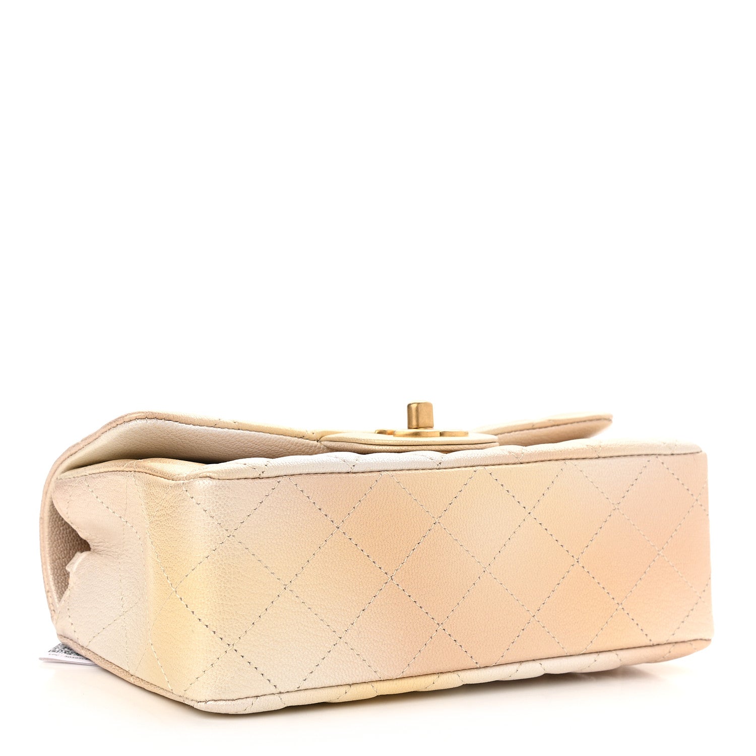 Chanel Metallic Goatskin Quilted Mini Rectangular Flap Gold 4 of 9