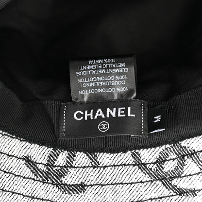 Chanel Denim CC Bucket Hat M White Black 8 of 9
