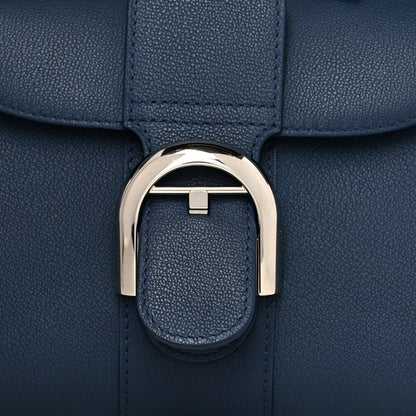 Delvaux Grained Calfskin Mini Brillant Satchel Navy 8 of 12