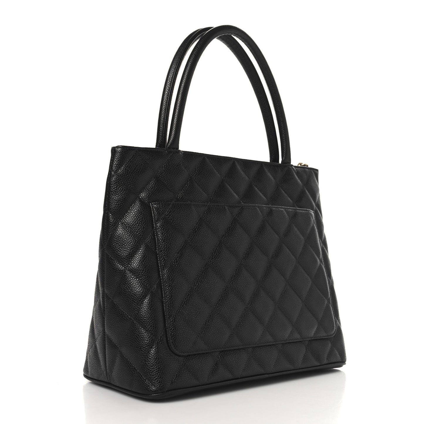 Caviar Quilted Medallion Tote Black