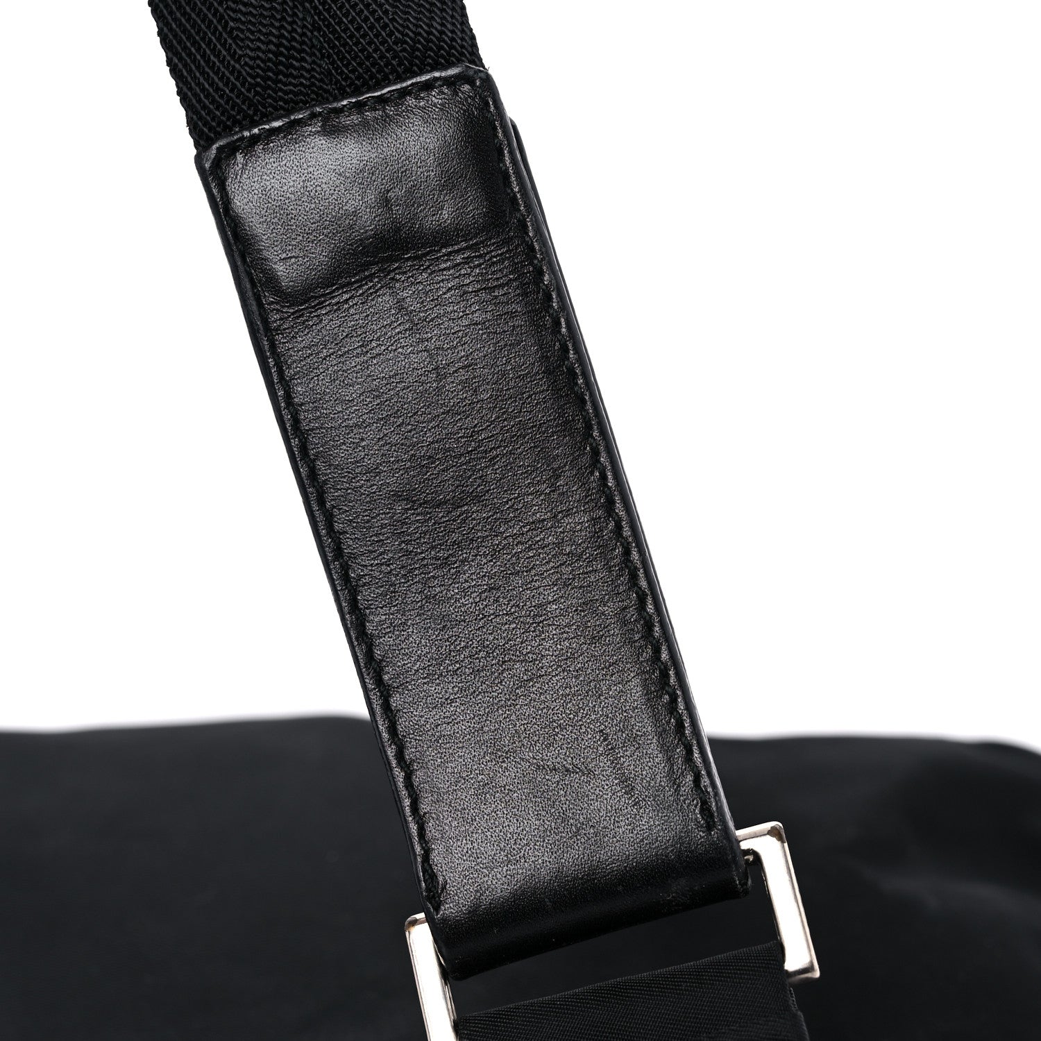 Prada Tessuto Nylon Saffiano Flat Messenger Bag Black 15 of 17