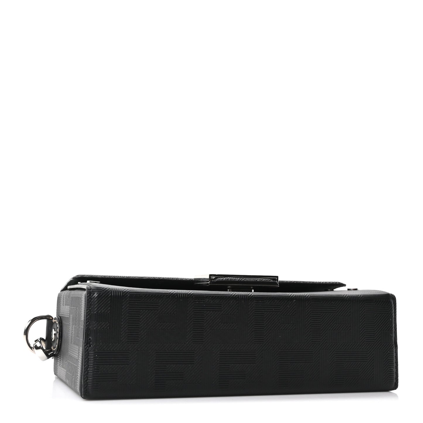 Vitello King FF Lines Embossed Baguette Soft Trunk Black