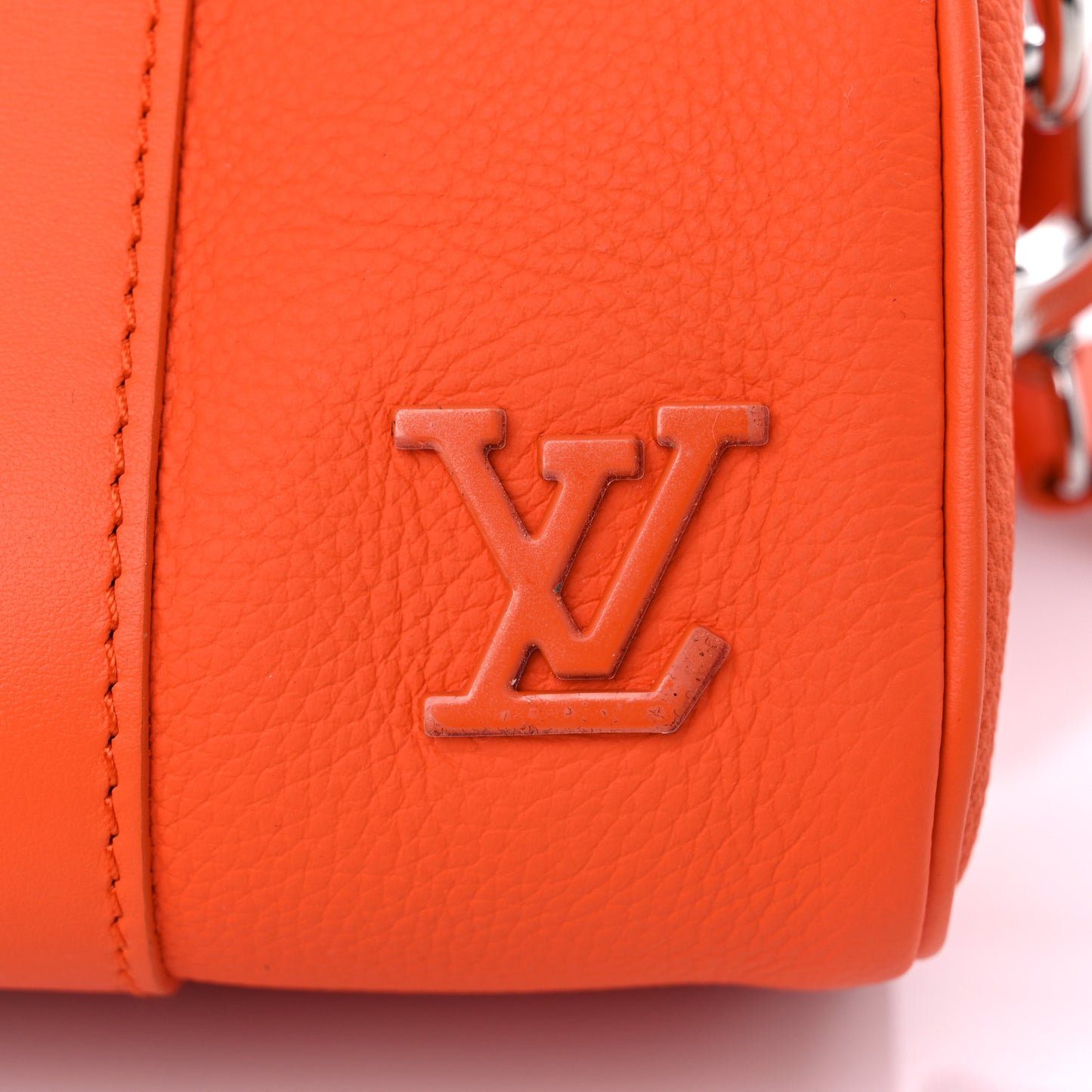 Grained Calfskin Aerogram Keepall XS Orange