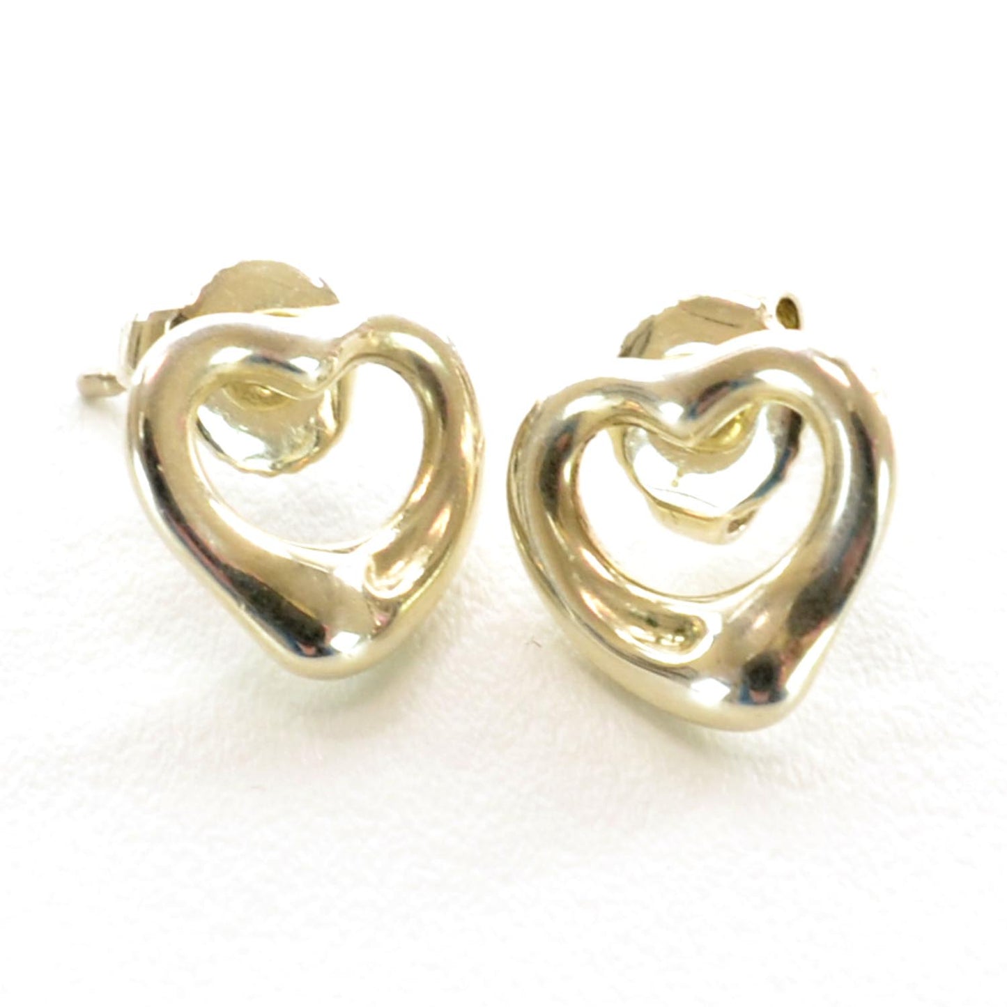 Sterling Silver 11mm Elsa Peretti Open Heart Earrings