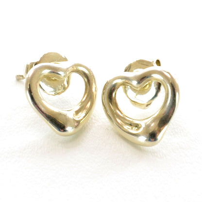 Tiffany Sterling Silver 11mm Elsa Peretti Open Heart Earrings 1 of 3
