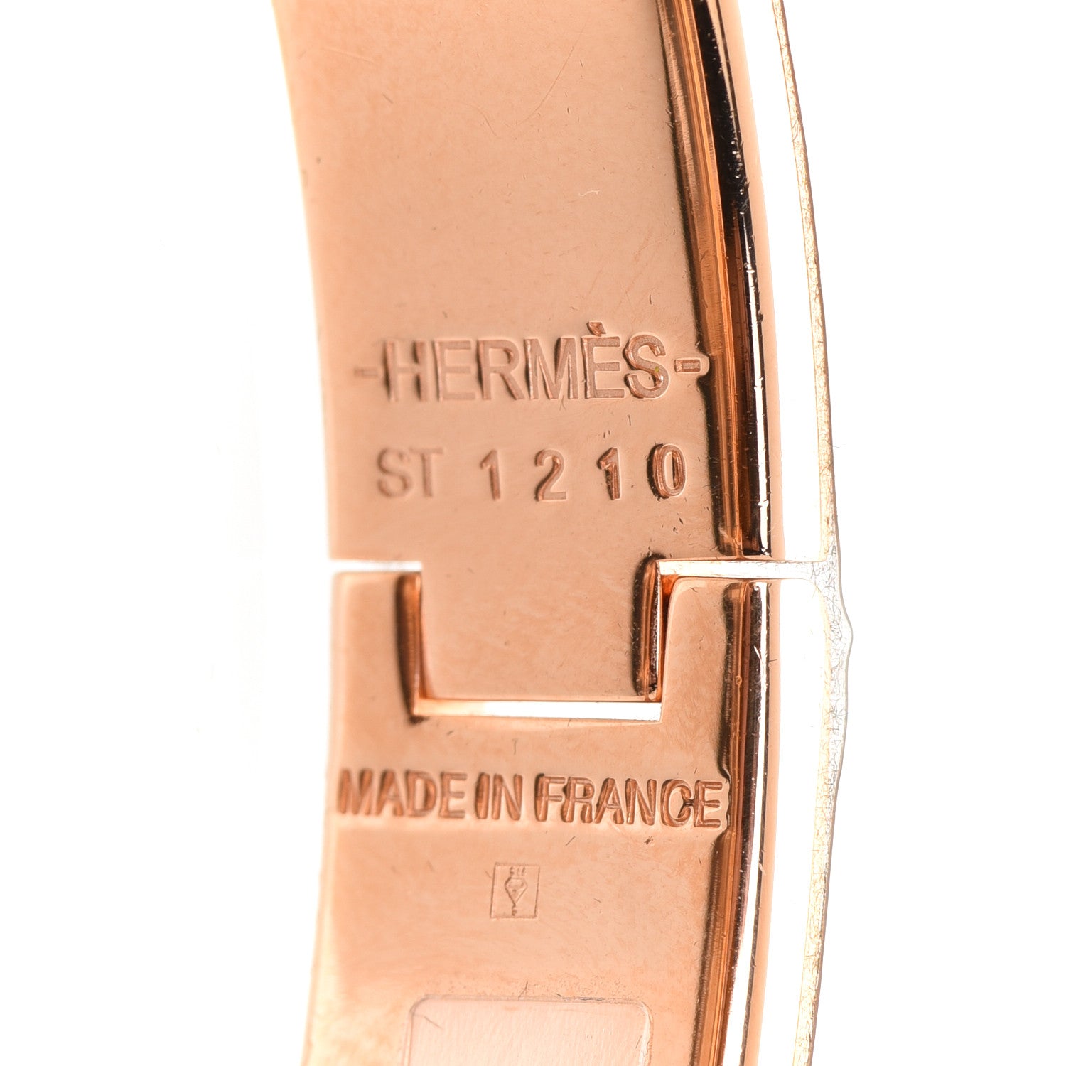 Hermes Enamel Narrow Clic Clac H Bracelet PM Rose Dragee 5 of 8