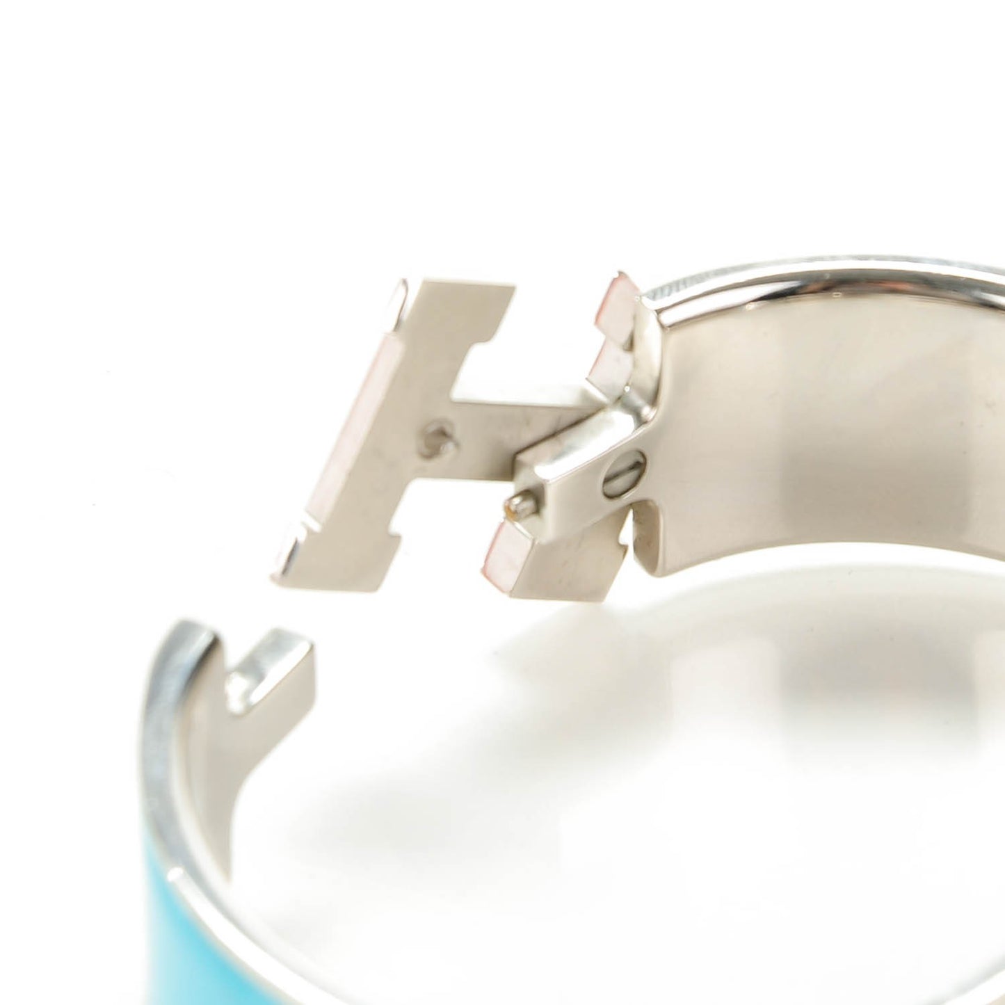 Enamel Wide Clic Clac H Bracelet PM Turquoise