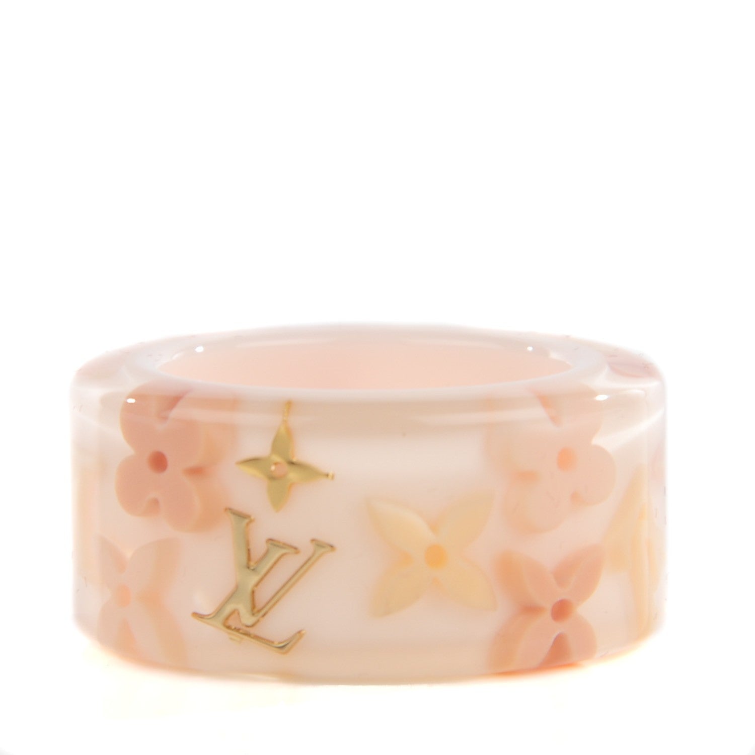Louis Vuitton Resin Monogram Farandole Ring M 6.5 Pink 1 of 4