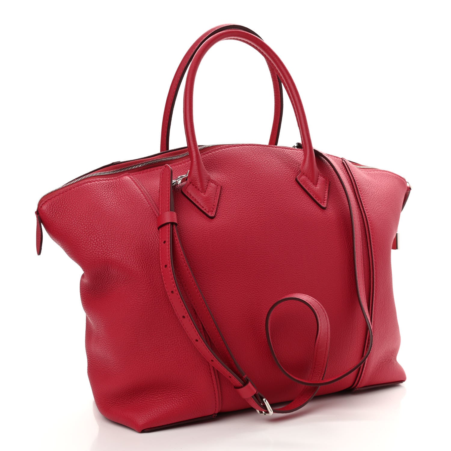 Louis Vuitton Veau Cachemire Soft Lockit MM Framboise 3 of 9