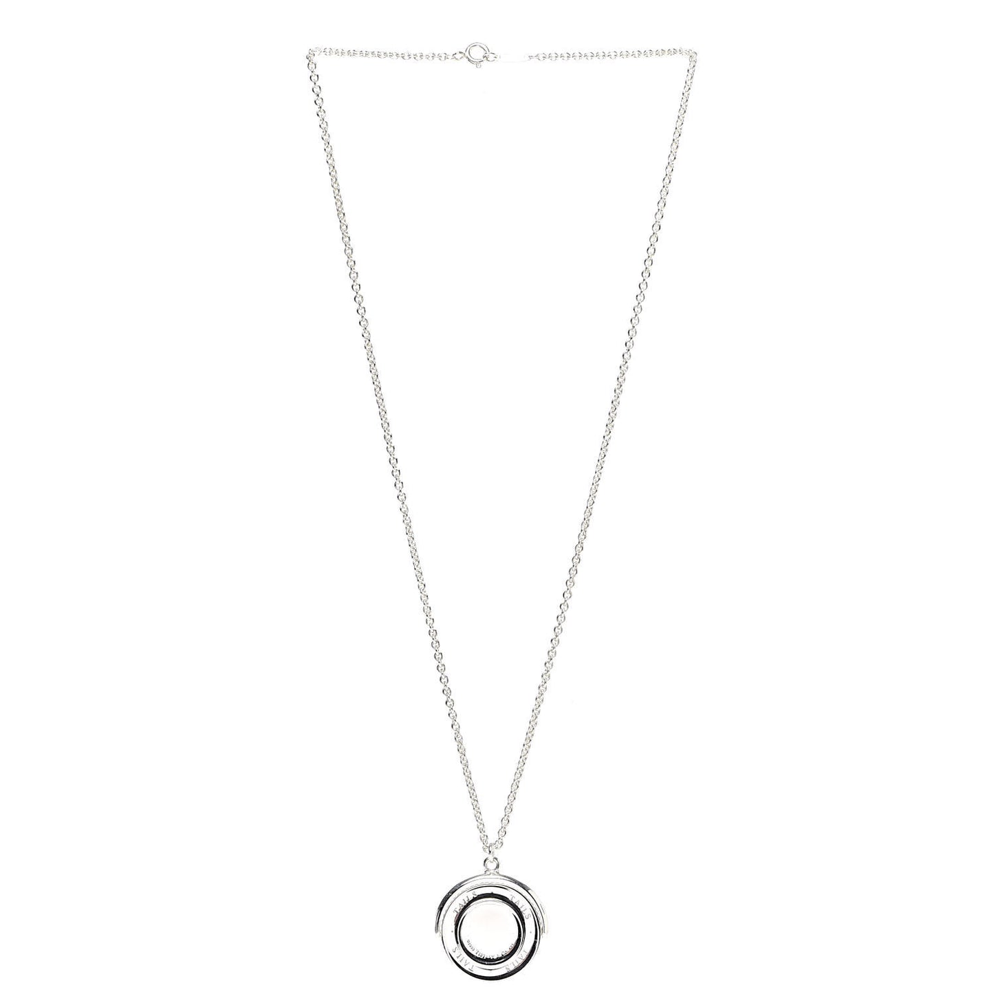 Sterling Silver Heads Tails Coin Pendant Necklace