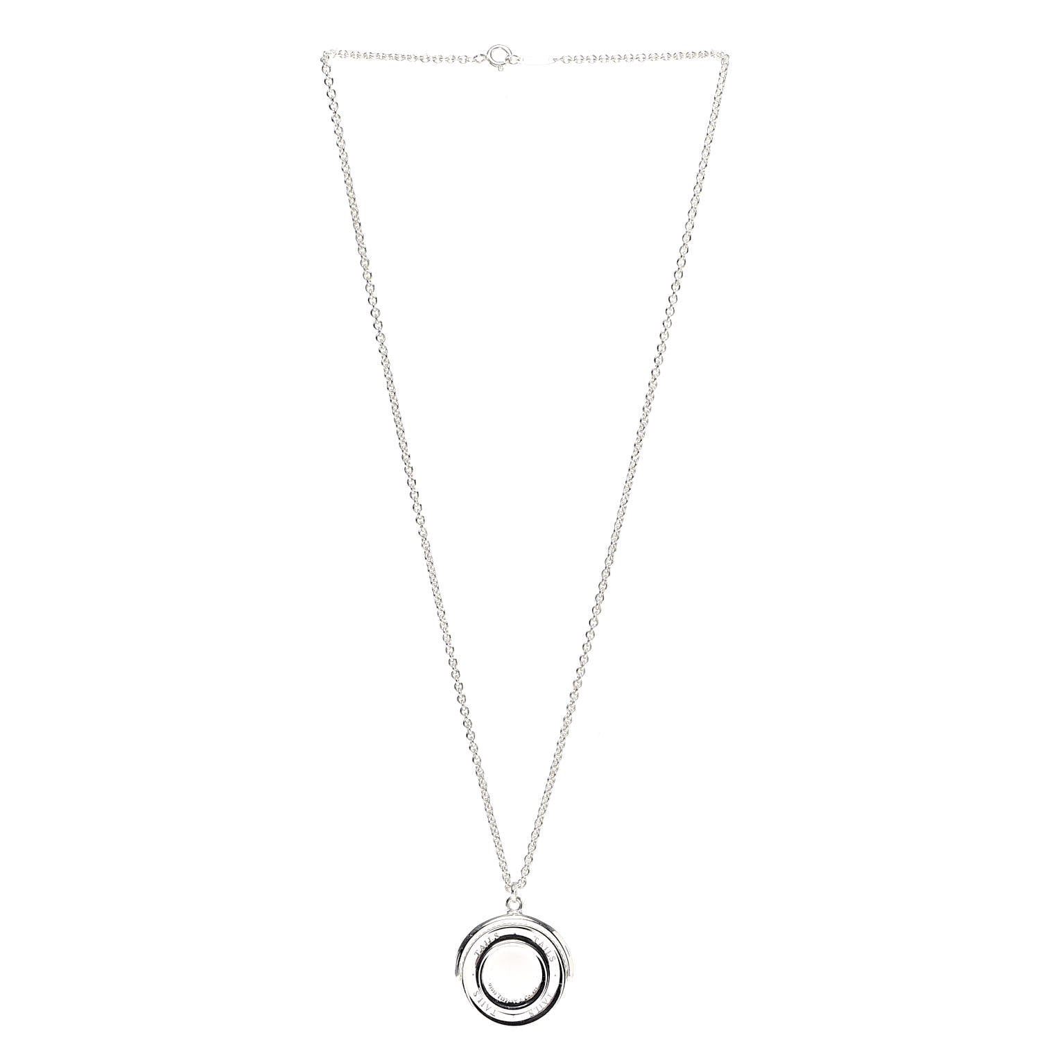 Tiffany Sterling Silver Heads Tails Coin Pendant Necklace 4 of 7