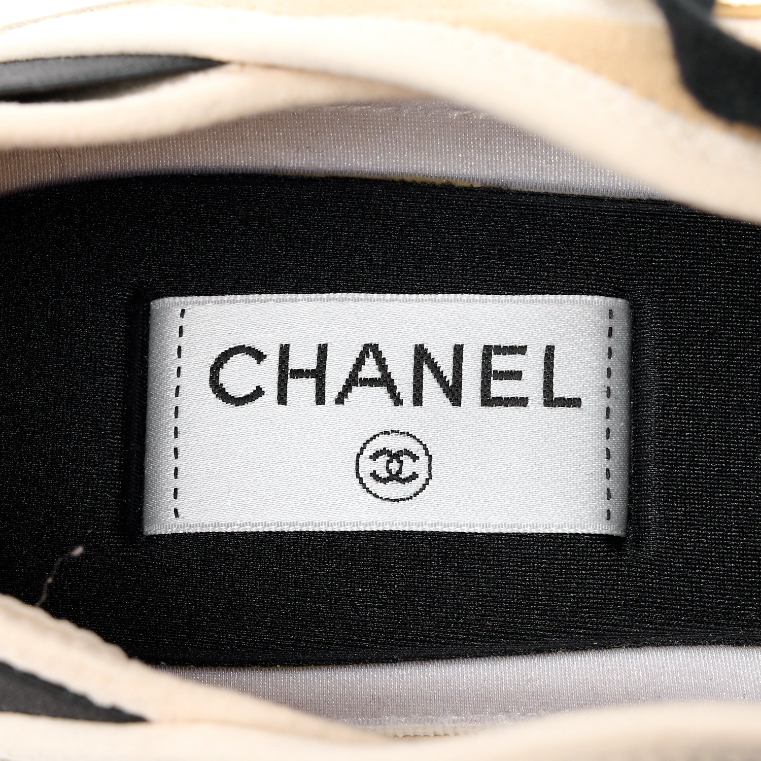 Chanel Velvet Calfskin Mixed Fibers CC Sneakers 41 Beige 7 of 8