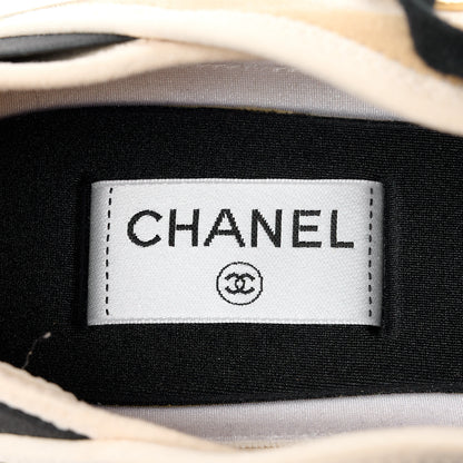 Chanel Velvet Calfskin Mixed Fibers CC Sneakers 41 Beige 7 of 8