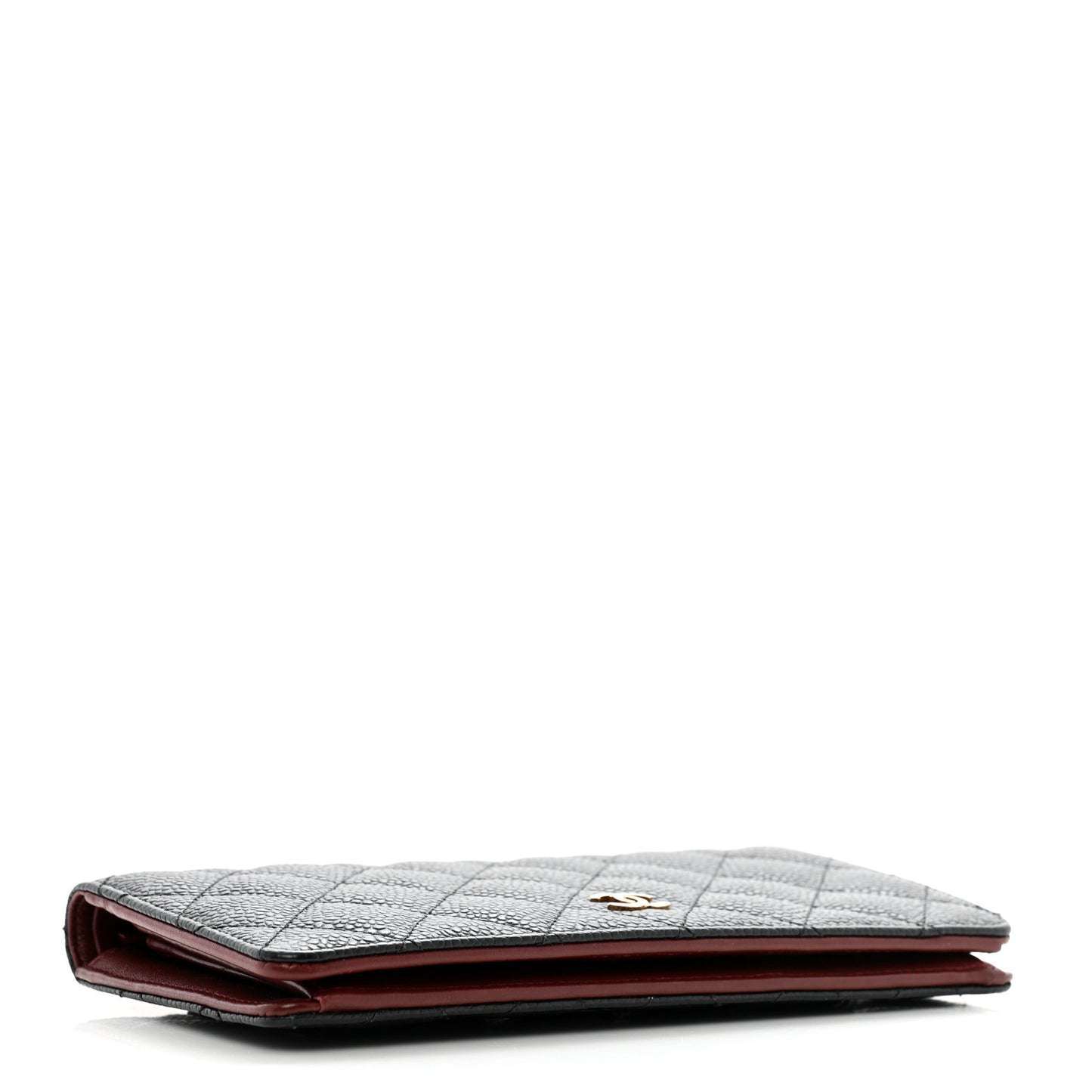 Caviar Quilted Yen Wallet Black
