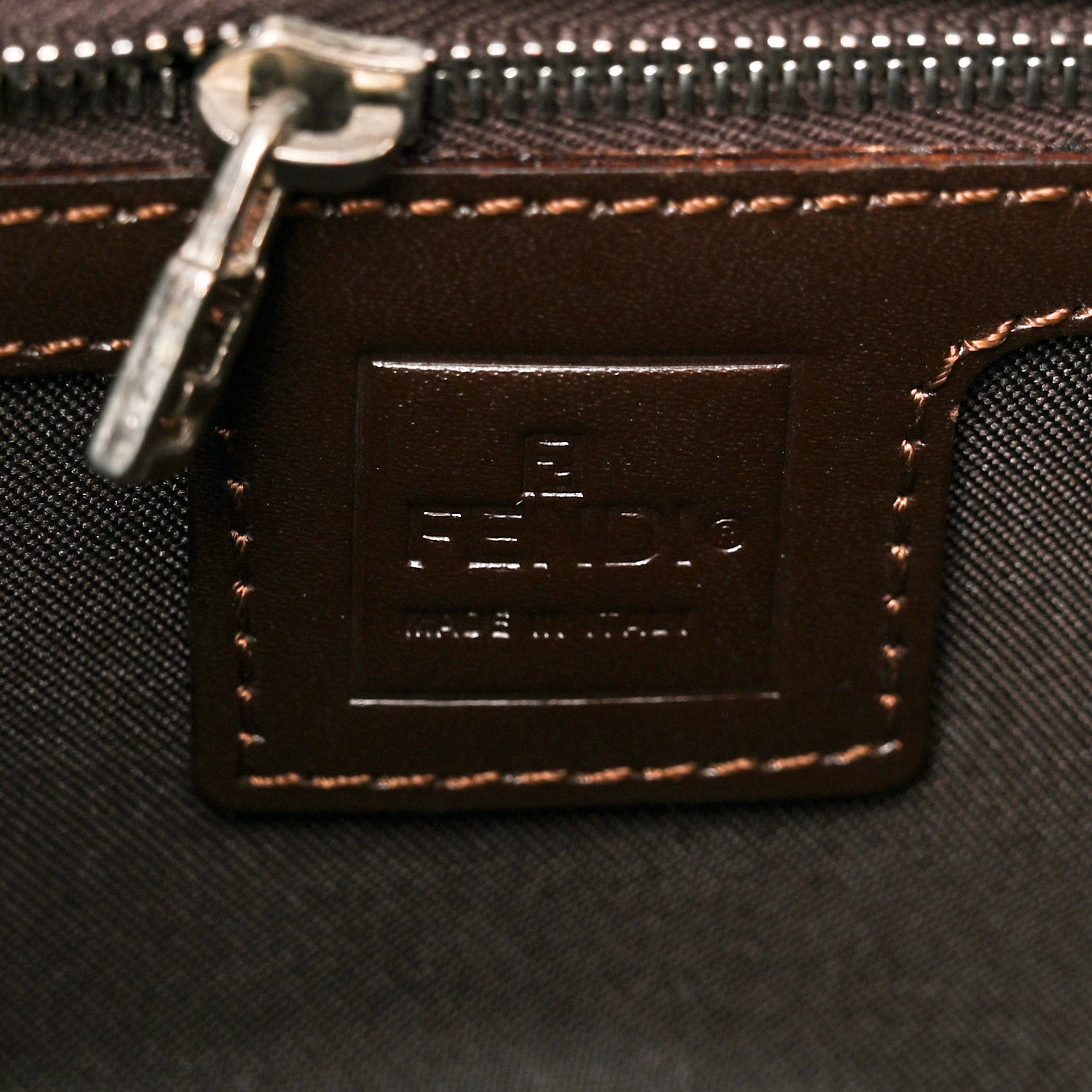Fendi Zucca Baguette Double Flap Tobacco 6 of 11