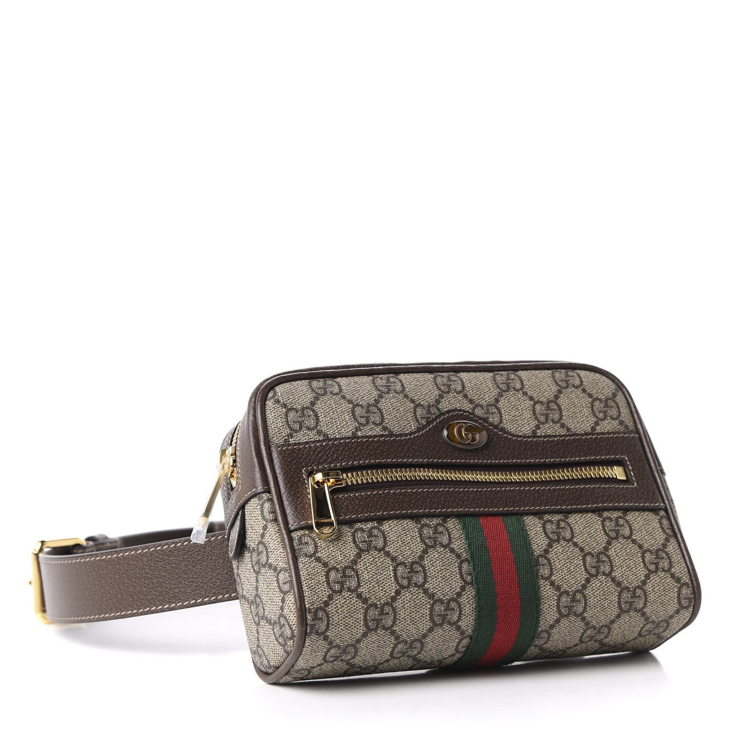 Gucci GG Supreme Monogram Web Small Ophidia Belt Bag 85 34 Dark Brown 4 of 10
