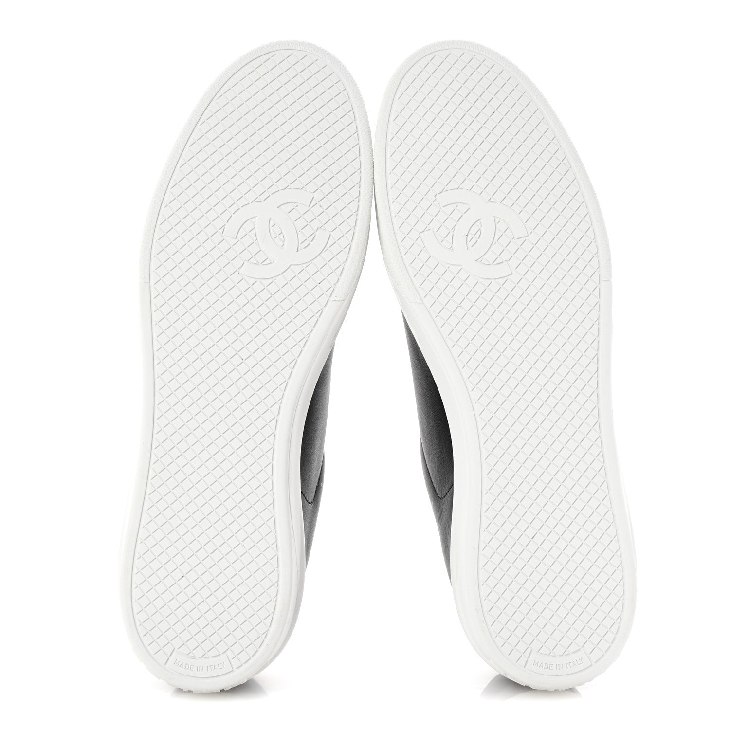 Chanel Calfskin CC Womens Sneakers 39.5 Black 6 of 11