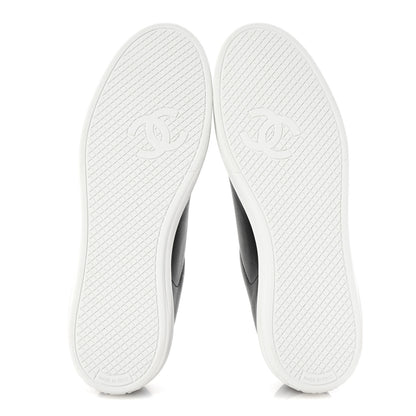 Chanel Calfskin CC Womens Sneakers 39.5 Black 6 of 11