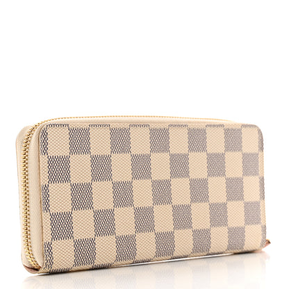 Louis Vuitton Damier Azur Clemence Wallet Rose Ballerine 3 of 11