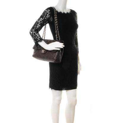 Chanel Caviar Quilted Jumbo Single Flap Dark Brown 2 of 8