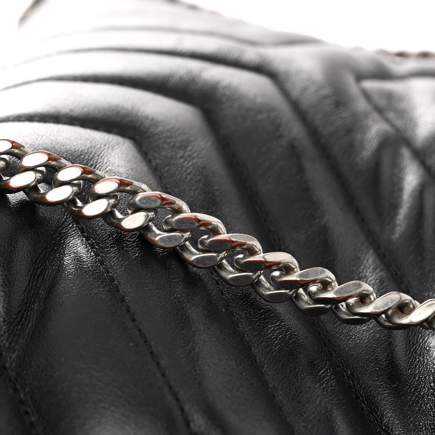 Saint Laurent Calfskin Y Quilted Monogram Medium Loulou Chain Satchel Black 22 of 22