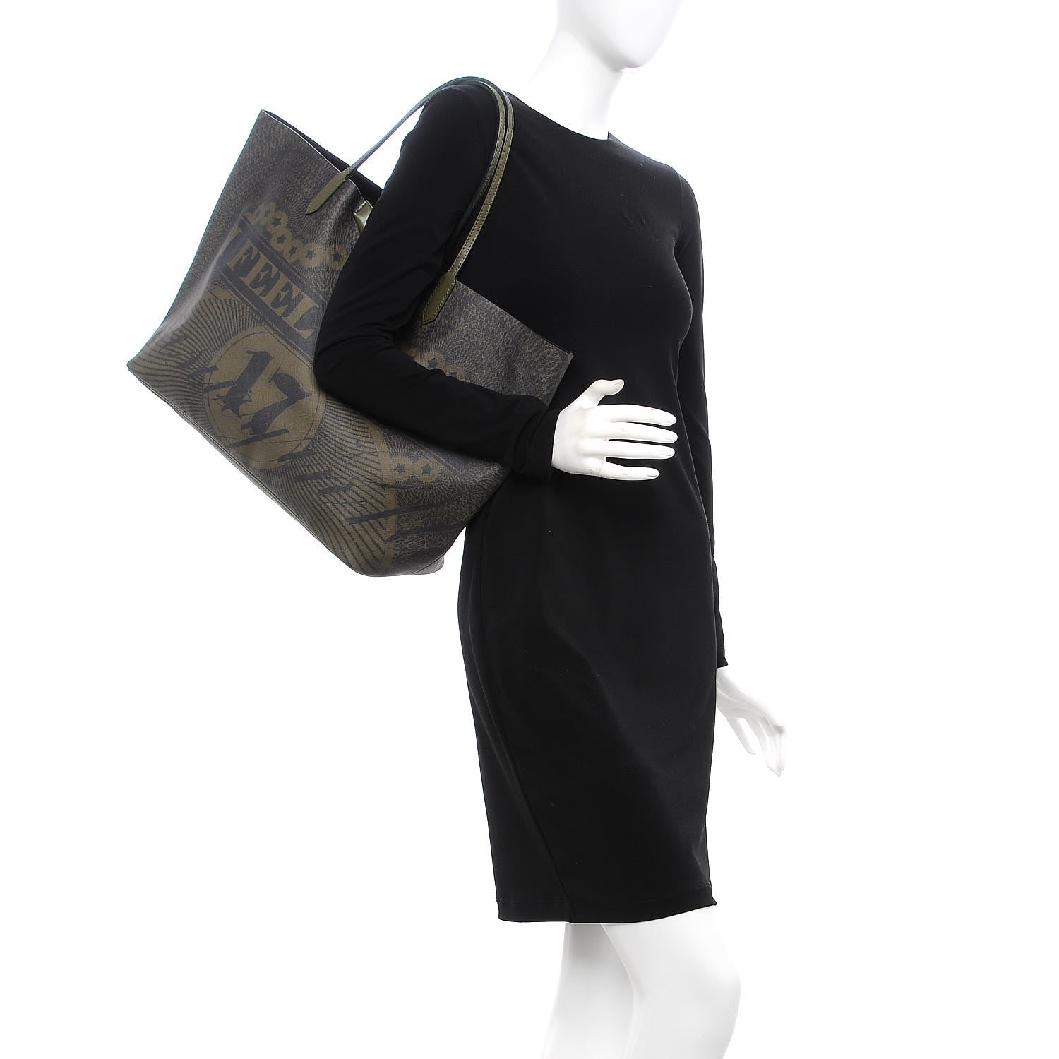 Givenchy Canvas I Feel Love Tote Green 2 of 12