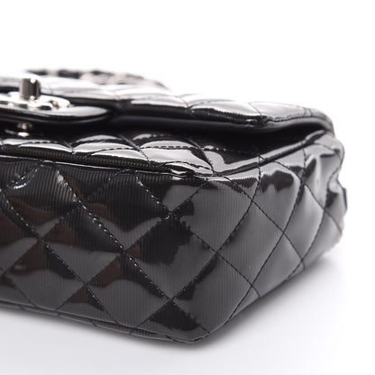 Chanel Striated Patent Quilted Mini Rectangular Flap Black 6 of 12