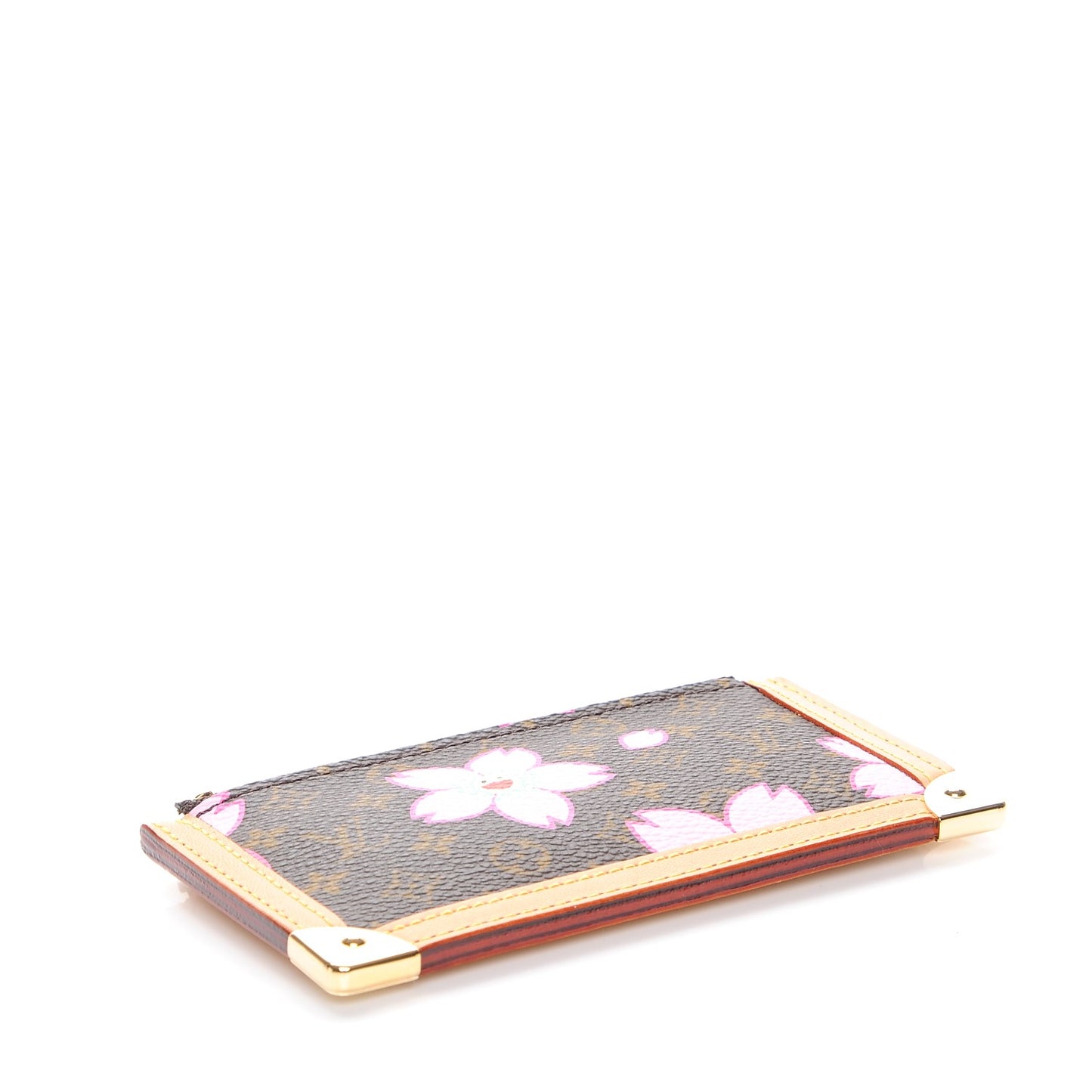 Monogram Cherry Blossom Key Pouch Brown