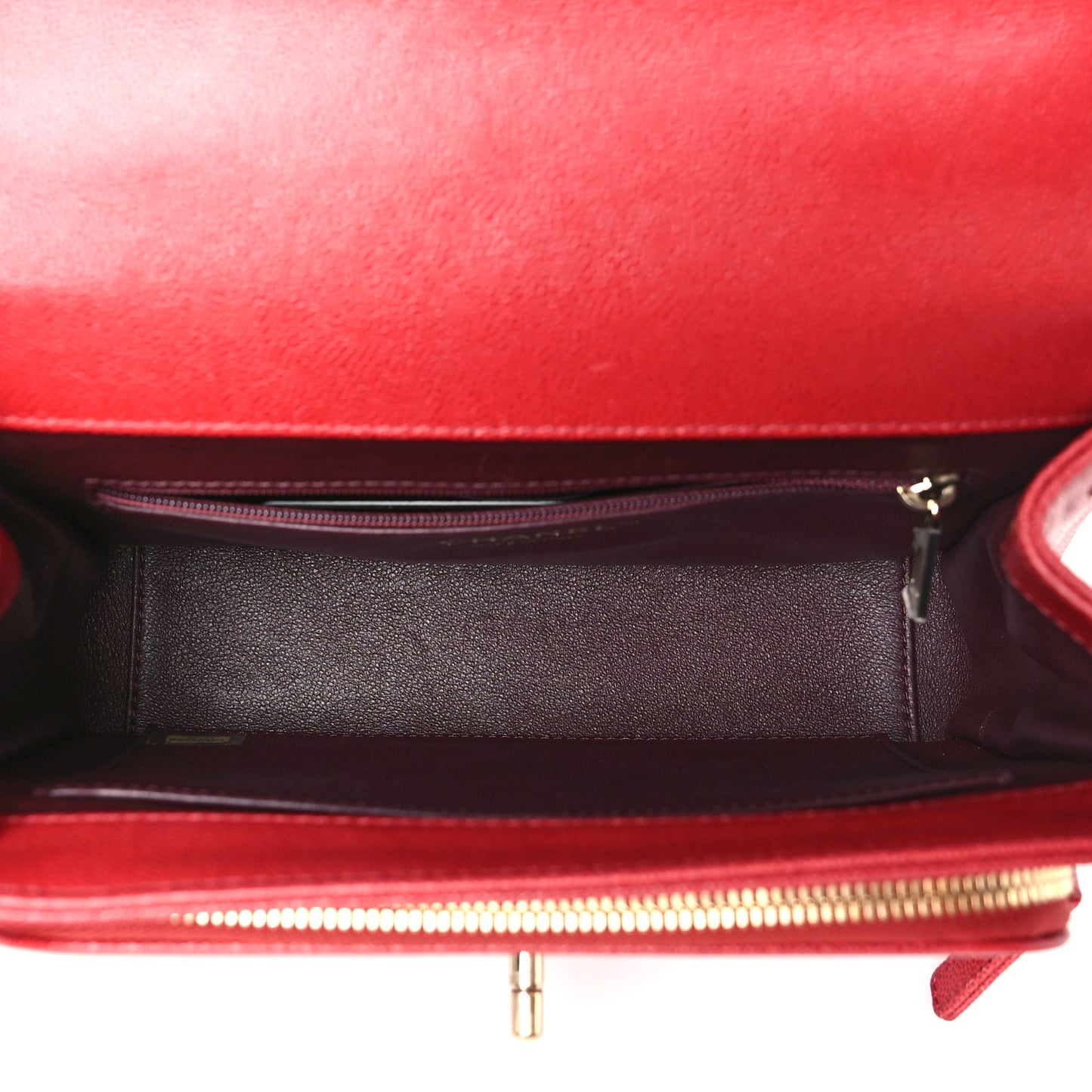 Caviar Quilted Medium Business Affinity Flap Red