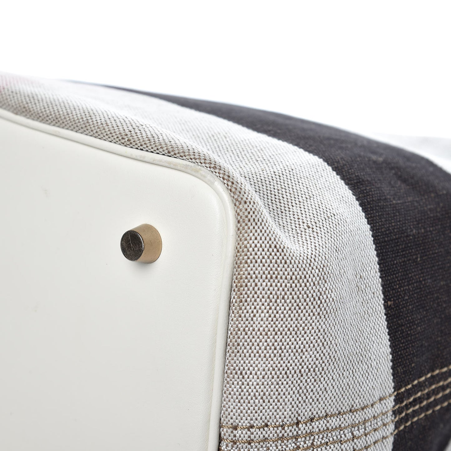 Canvas Mega Check Medium Ashby Hobo White