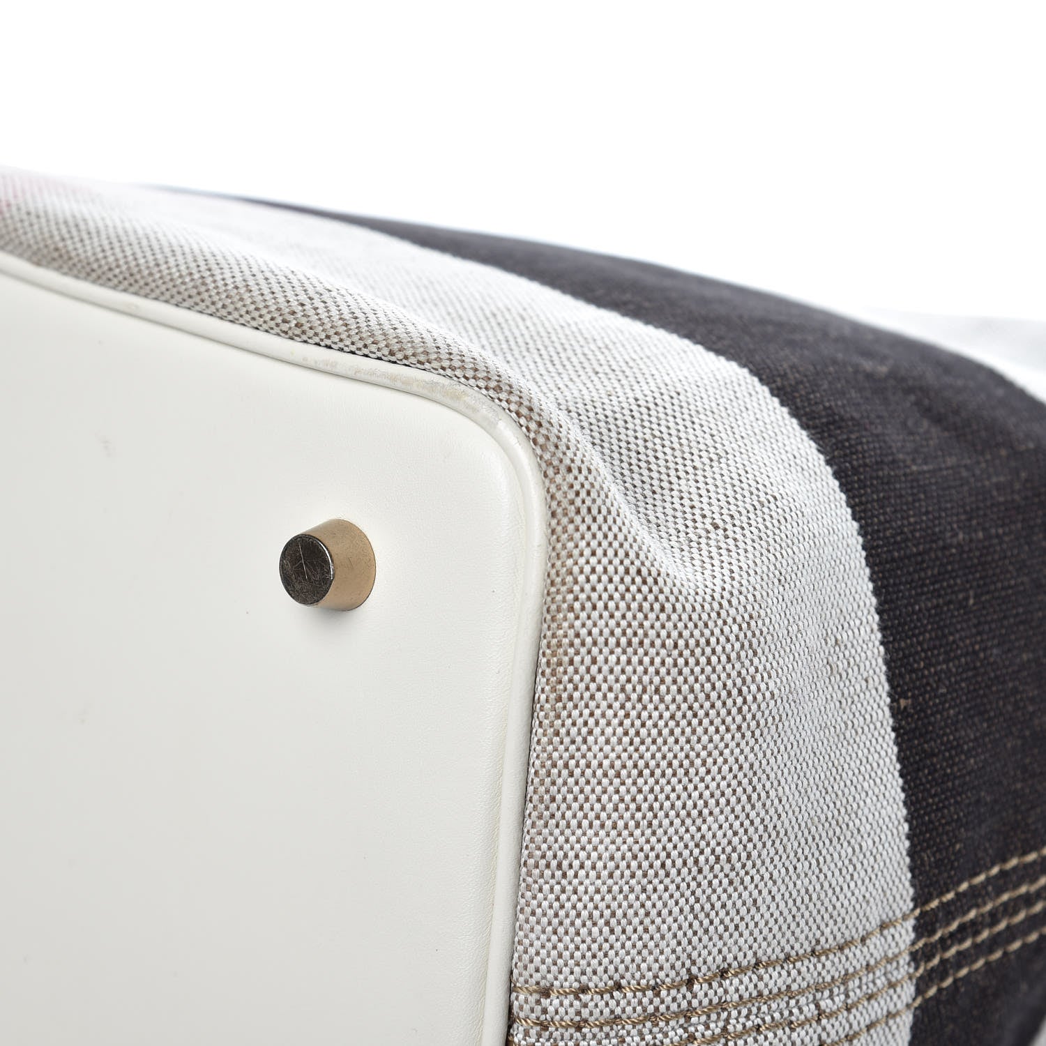 Burberry Canvas Mega Check Medium Ashby Hobo White 15 of 16
