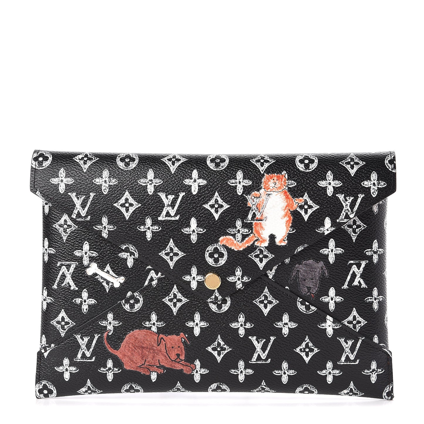 Catogram Large Kirigami Pochette Black