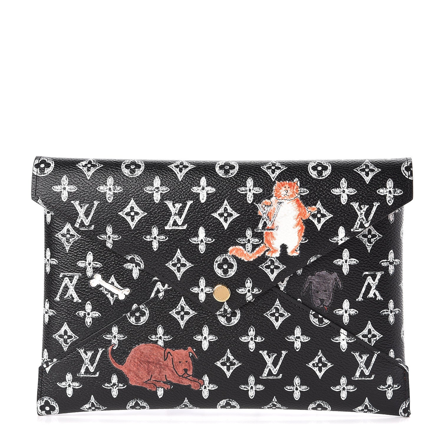 Louis Vuitton Catogram Large Kirigami Pochette Black 1 of 8
