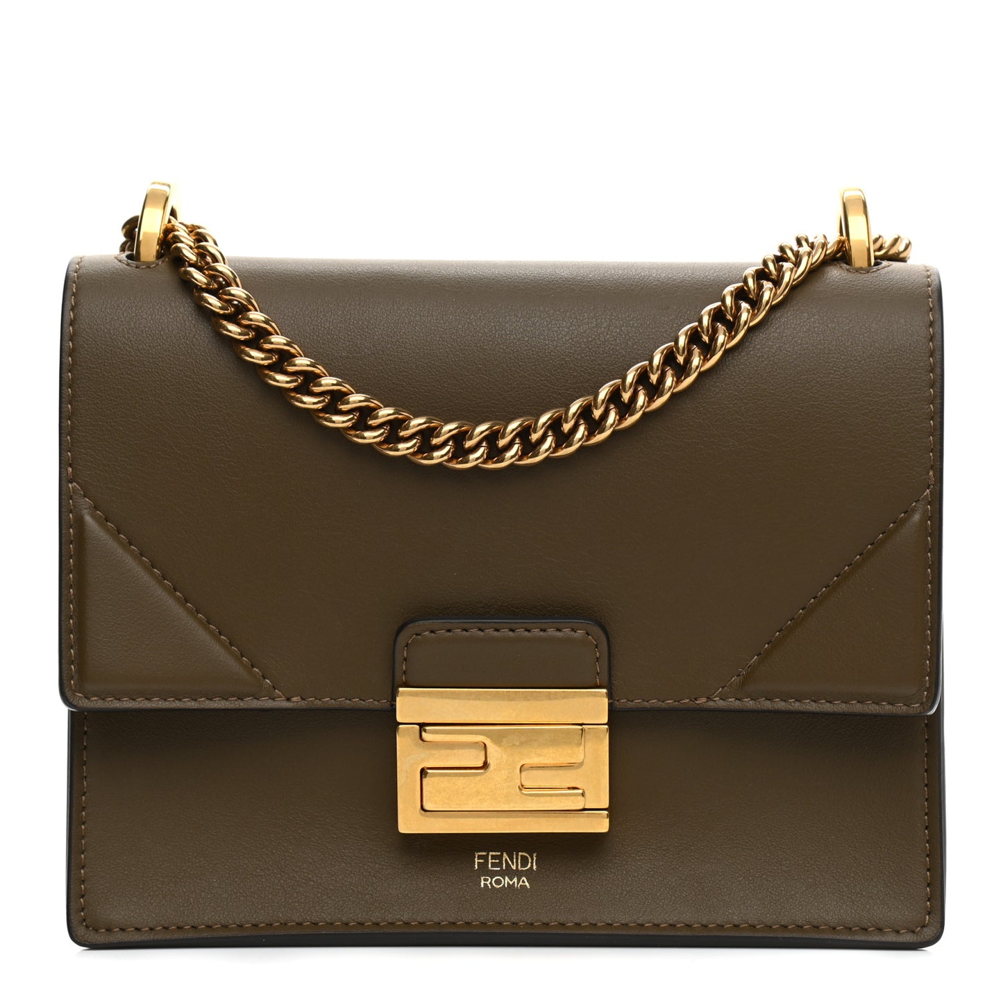 Vitello Grace Matte Small Kan U Shoulder Bag Wood