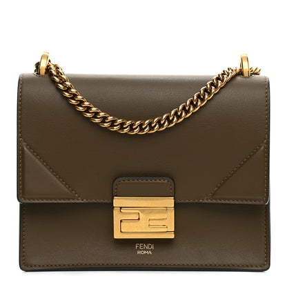 Fendi Vitello Grace Matte Small Kan U Shoulder Bag Wood 1 of 10