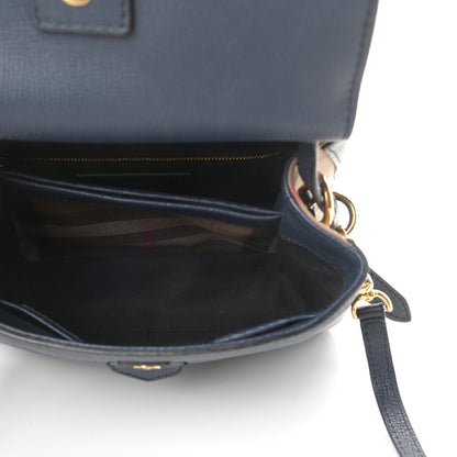 Burberry Derby Calfskin House Check Small Camberley Ink Blue 5 of 12